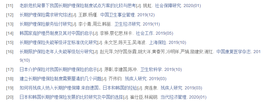 护理论文参考文献格式举例