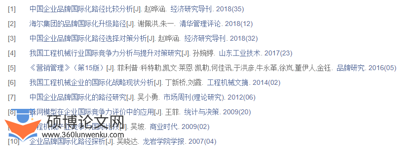 机械工程论文参考文献举例