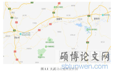 图 1.1  大武功山地理区位图