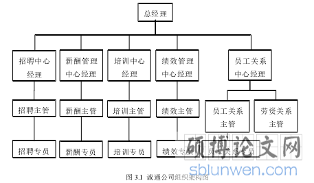 图 3.1  诚通公司组织架构图