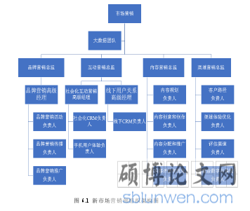 图 6.1 新市场营销部组织架构图