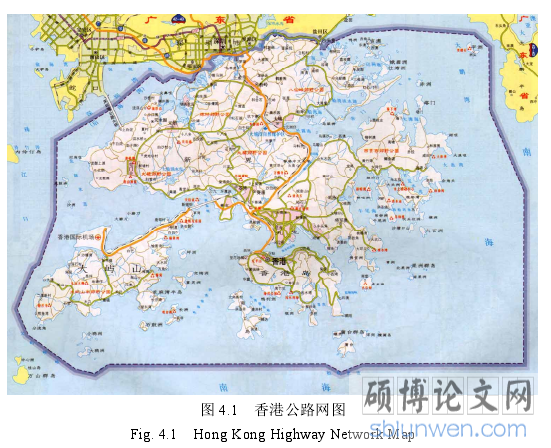 图 4.1   香港公路网图