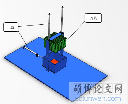 图 3-1 中药切碎装置三维示意图