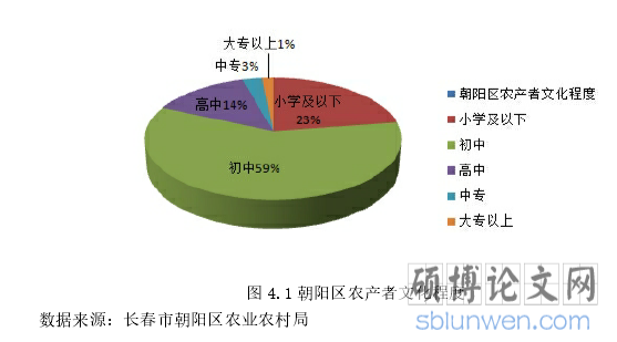 图 4.1 朝阳区农产者文化程度