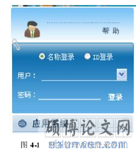 图 4-1 财务管理系统登录界面