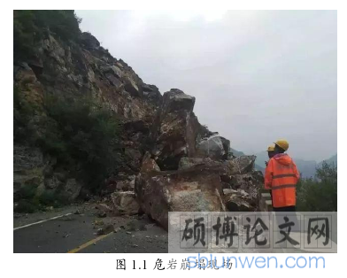图 1.1 危岩崩塌现场
