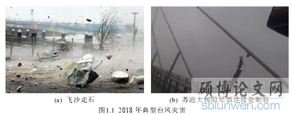 图1.1 2018 年典型台风灾害