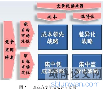 图 2.1 企业竞争战略选择示意图