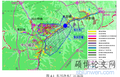 图 4.1  东川净水厂区域图