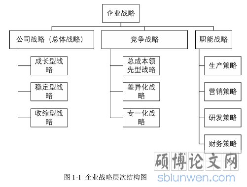 图 1-1  企业战略层次结构图