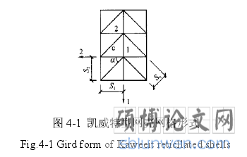 图 4-1  凯威特型网壳网格形式