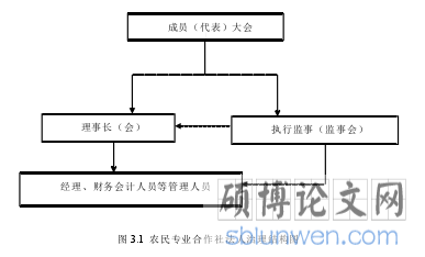 图 3.1 农民专业合作社法人治理结构图