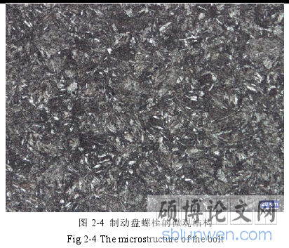 图 2-4 制动盘螺栓的微观结构