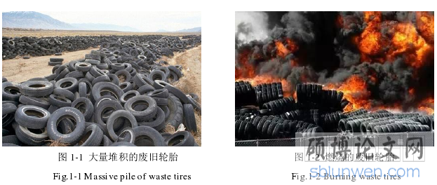 图 1-1  大量堆积的废旧轮胎