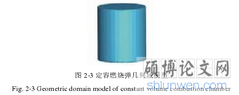 图 2-3 定容燃烧弹几何域模型