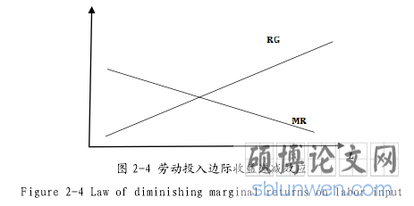 图 2-4 劳动投入边际收益递减效应