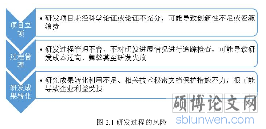 图 2.1 研发过程的风险