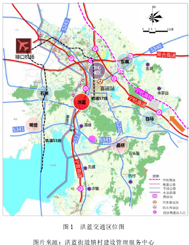 图 1 洪蓝交通区位图