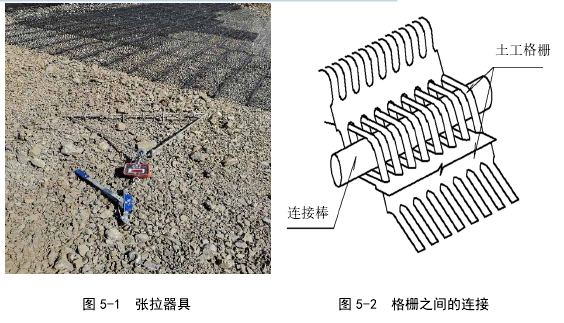 图 5-1  张拉器具  图 5-2  格栅之间的连