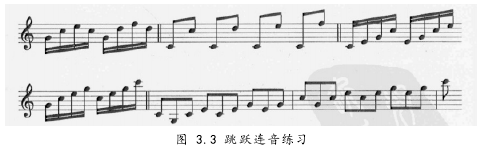 图 3.3 跳跃连音练习 