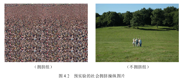 图 4.2 预实验的社会拥挤操纵图片
