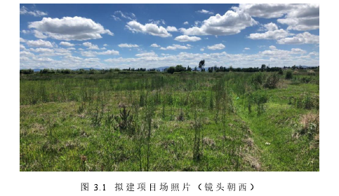 图 3.1 拟 建 项目 场 照 片 （ 镜头 朝 西 ）