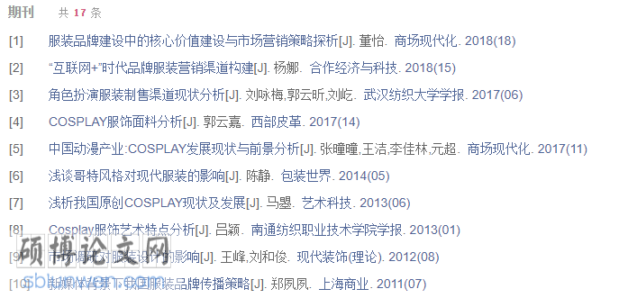 服装市场营销论文摘要