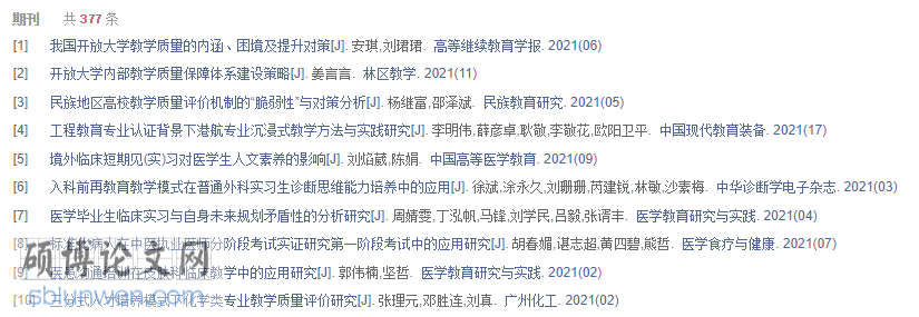 硕士论文参考文献