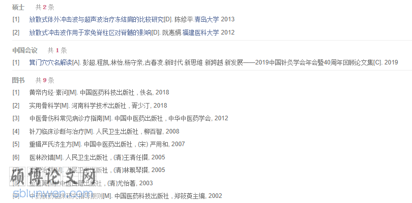 中医学硕士论文提纲