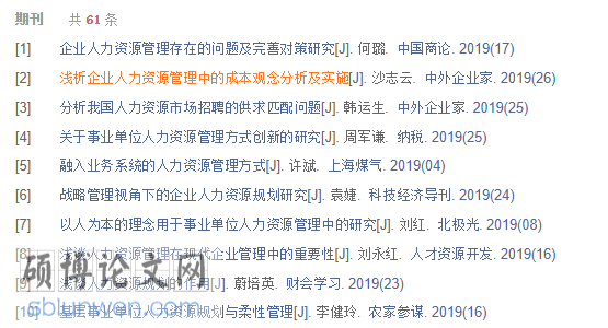 硕士论文参考文献格式